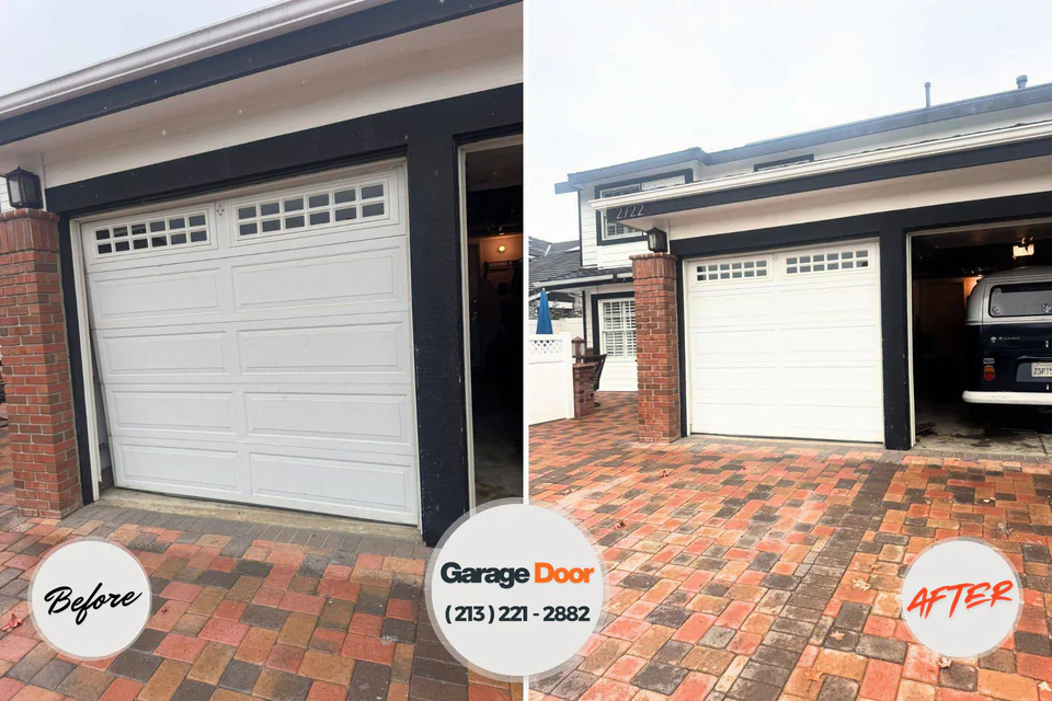 Before and after: Garage Door Installation & Replacement Moreland, ID